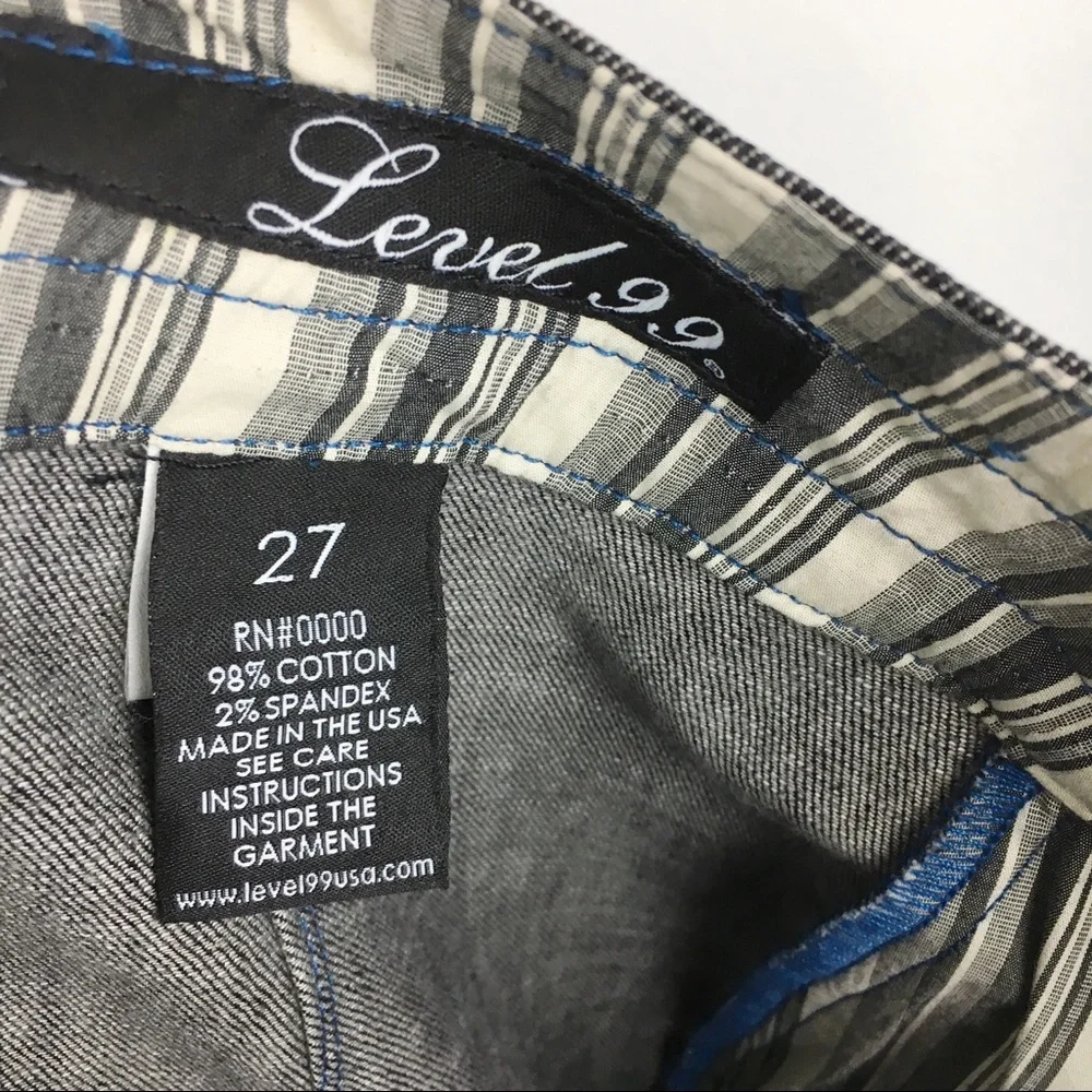 Level 99 Womens Size 27‎ Charcoal Dark Gray Black Denim Jean Pencil Skirt